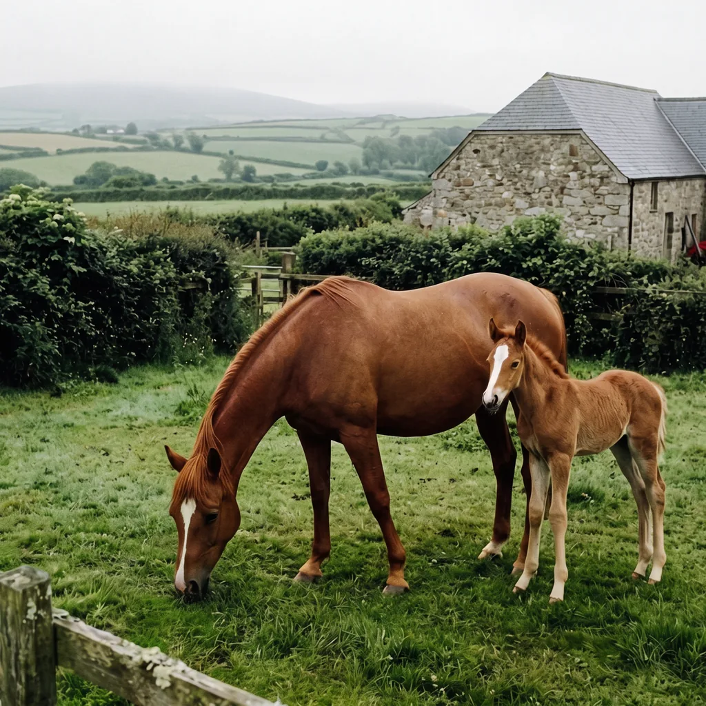 Élevage de chevaux au École d'équitation des Perrières, Couzeix