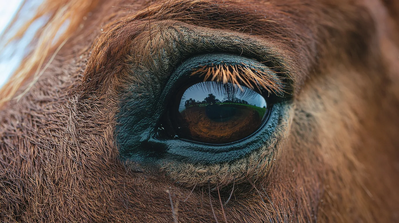 Un regard de cheval au École d'équitation des Perrières, Couzeix